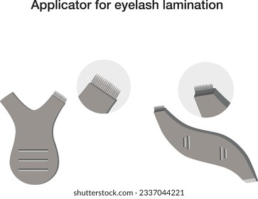 Applicators for eyelash lifting procedure. Lash lamination tool.