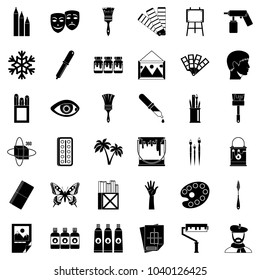Applied art icons set. Simple set of 36 applied art vector icons for web isolated on white background