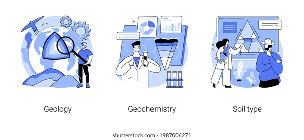 Applied earth science abstract concept vector illustrations.