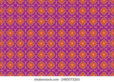 Applied ethnic Thai patterns designed for printing on fabric or packaging paper or wallpaper.