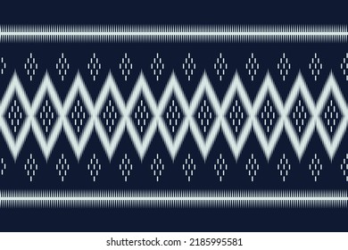 applied local fabric pattern, folk fabric, navy blue background