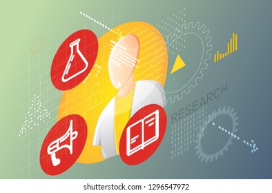 Applied Research Illustration as EPS 10 File