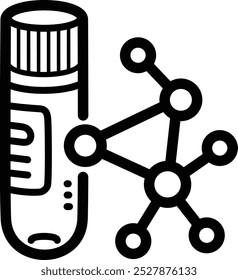 Applied science doodle vector icon and illustration