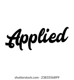 applied text on white background.