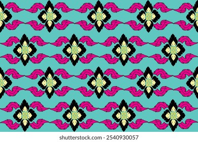 

The applied Thai pattern has a complex design with unique and striking colors. The pattern is in the form of a flower. It is suitable for the textile industry, interior decoration, and backdrops..