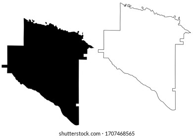 Appling County, Georgia (U.S. county, United States of America,USA, U.S., US) map vector illustration, scribble sketch Appling map