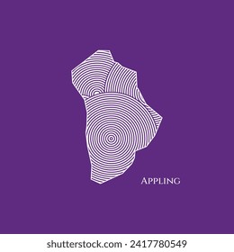 Appling Map - World Map International Vektorvorlage. Amerikanische Region Silhouette Vektorgrafik