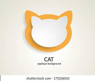 applique background with cats head