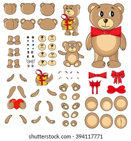 Body Parts Bear Vector Stock Vector (Royalty Free) 365078981