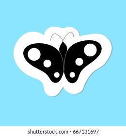Applique butterfly on a blue background
