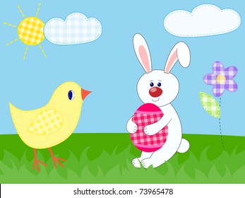 applique of fabric.vector illustration
