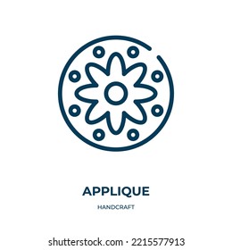 Icono de aplicación. Ilustración vectorial lineal de la colección artesanal. Esquema vectorial de icono aplicable. Símbolo de línea delgada para uso en aplicaciones web y móviles, logotipo, medios impresos.