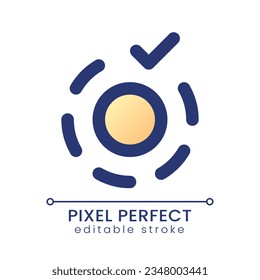 Apply breathe animation effect pixel perfect gradient fill ui icon. Video production software. Modern colorful line symbol. GUI, UX design for app, web. Vector isolated editable RGB element