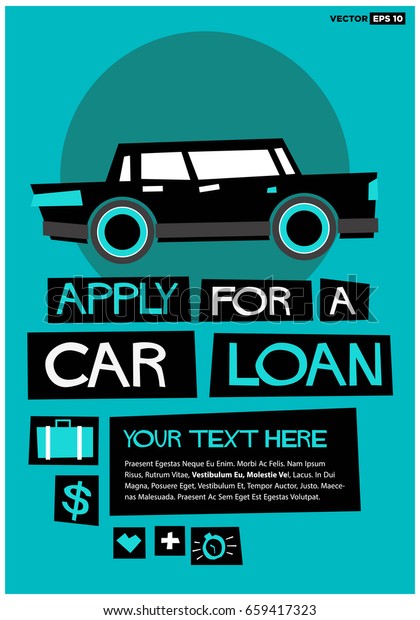 apply-car-loan-poster-flat-style-stock-vector-royalty-free-659417323