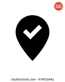 Apply with check Icon Flat Style Isolated Vector Illustration