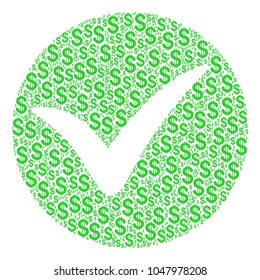 Apply composition of dollars. Vector dollar symbols are composed into apply illustration.