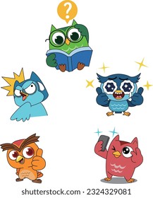 Apply different behaviors of owls to emoticons