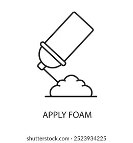 Apply foam line icon vector with editable stroke.