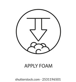 Apply foam line icon vector with editable stroke.