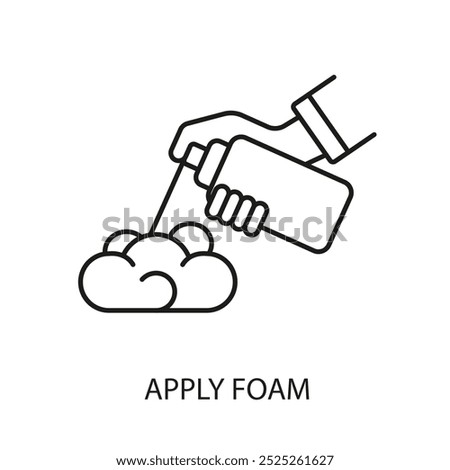 Apply foam line icon vector with editable stroke.