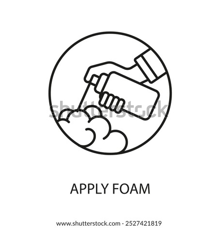 Apply foam line icon vector with editable stroke.