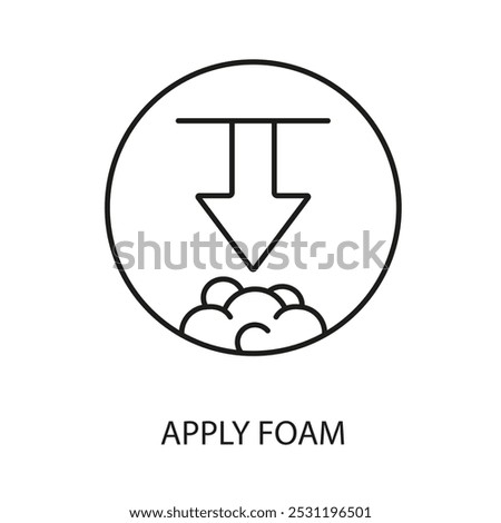 Apply foam line icon vector with editable stroke.