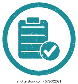 Apply Form grainy textured icon inside circle for overlay watermark stamps. Flat symbol with dirty texture.