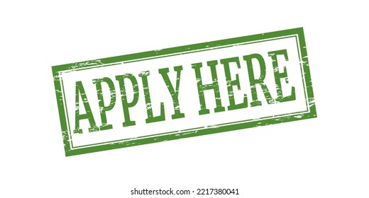 Apply here grunge rubber stamp, vector illustration