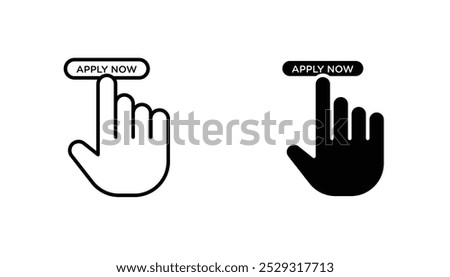 Apply icon concept. Stock vector