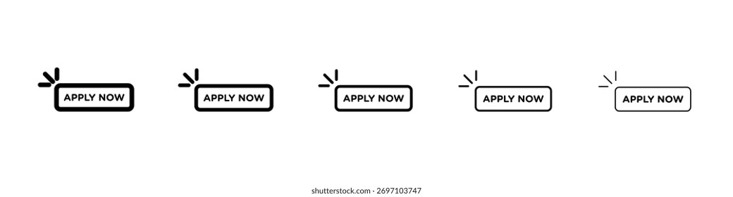 Aplicar diseño de iconos, logotipo, App, interfaz de usuario. Ilustración vectorial, EPS