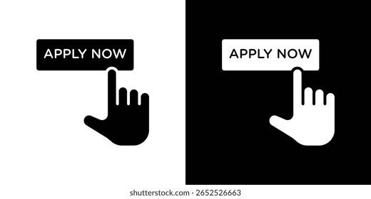 Apply icon symbol collection. Flat vector stock illustration.