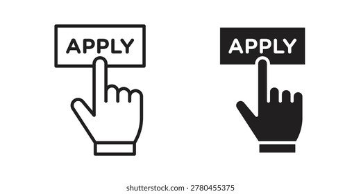 Apply icon for web and application. EPS10