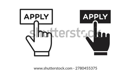 Apply icon for web and application. EPS10