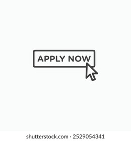Apply icons set. filled and line illustration