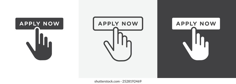 Apply icon.Trendy modern flat linear vector illustration on white background.