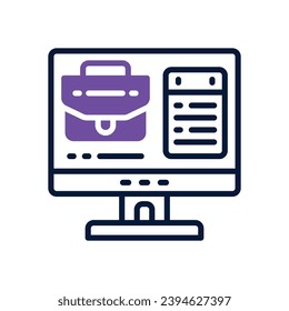apply for job icon. vector dual tone icon for your website, mobile, presentation, and logo design.