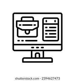 apply for job icon. vector line icon for your website, mobile, presentation, and logo design.