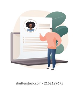 Apply for jobs abstract concept vector illustration. Job application button, HR service website, menu bar, hiring, start career, company webpage, apply online, send CV, UI abstract metaphor.