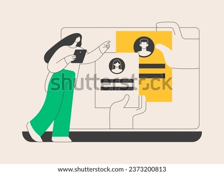 Apply for jobs abstract concept vector illustration. Job application button, HR service website, menu bar, hiring, start career, company webpage, apply online, send CV, UI abstract metaphor.