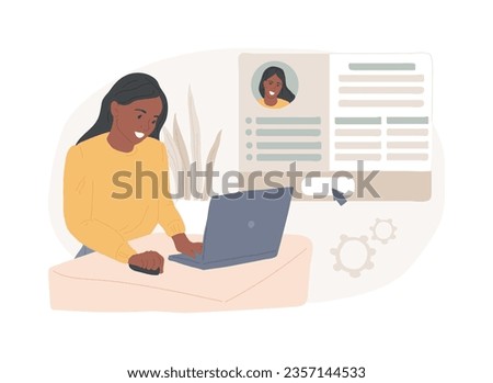 Apply for jobs isolated concept vector illustration. Job application button, HR service website, menu bar, hiring, start career, company webpage, apply online, send CV, UI vector concept.