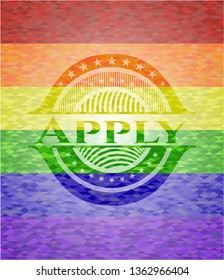 Apply lgbt colors emblem 
