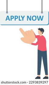 Apply Now, Applying for a new job online, career opportunity or employment vacancy, job application or opening position concept, apply now button, join now concept

