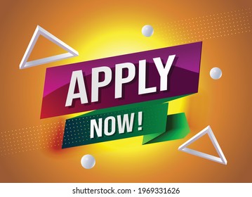 Apply now Banner design template for marketing. Last chance promotion or retail. background banner modern graphic design for store shop, online store, website, landing page