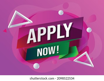 Apply now Banner design template for marketing. Last chance promotion or retail. background banner modern graphic design for store shop, online store, website, landing page