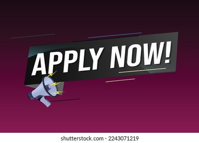 Aplicar ahora plantilla de diseño de banner para marketing. Última oportunidad de promoción o venta minorista. banner de fondo diseño gráfico moderno para tienda, tienda en línea, sitio web, página de inicio