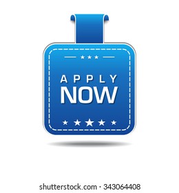 Apply Now Blue Vector Icon Design