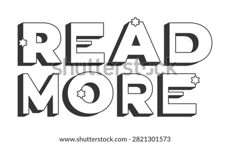 Apply now bold black and white 3D text. Application submission. User enrollment subscription. Job portal. Outlined letters. Fun typography. Blocky type with star accents. Montserrat font used