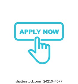 Apply now button. From blue icon set.
