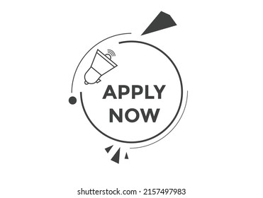 Apply now button. Apply now icon label colorful