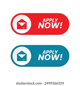 Apply Now Button Icon Mode with Envelope Mail Icon	
